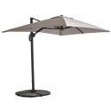 Parasol excéntrico 2x3 m rectangular inclinable giratorio 360° y 4 losas lastradas