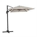 Parasol excéntrico 2x3 m rectangular inclinable giratorio 360° y 4 losas lastradas