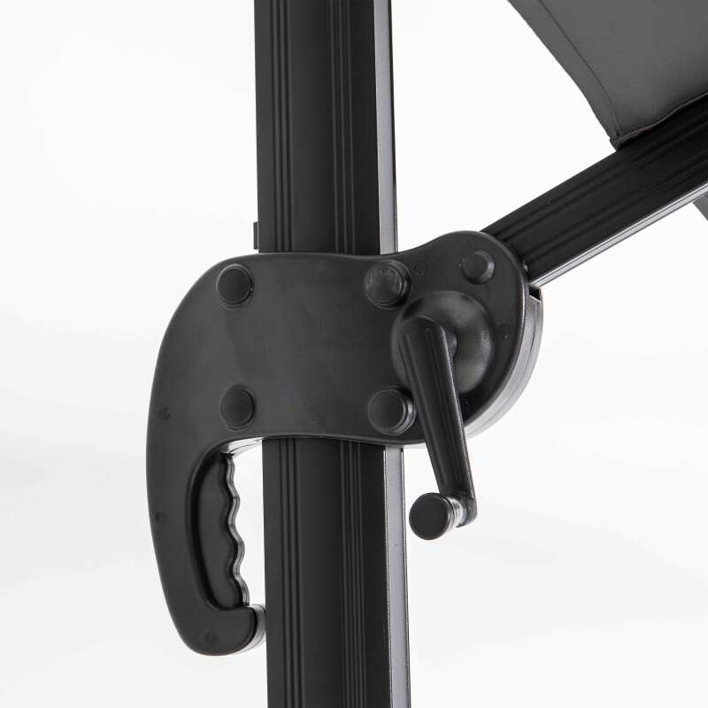 Parasol excéntrico 2x3 m rectangular inclinable giratorio 360° y 4 losas lastradas (3/6)