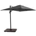 Parasol excéntrico 2x3 m rectangular inclinable giratorio 360° y 4 losas de lastre rellenables
