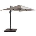 Parasol excéntrico 2x3 m rectangular inclinable giratorio 360° y 4 losas de lastre rellenables