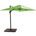 Parasol excéntrico 2x3 m rectangular inclinable giratorio 360° y 4 losas de lastre rellenables