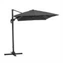 Parasol excéntrico 2x3 m rectangular inclinable giratorio 360° y 4 losas de lastre rellenables
