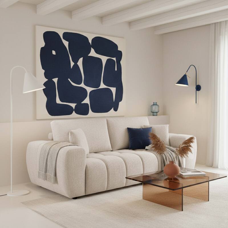 Sofá de 3 plazas de tela con cojines (7/8)