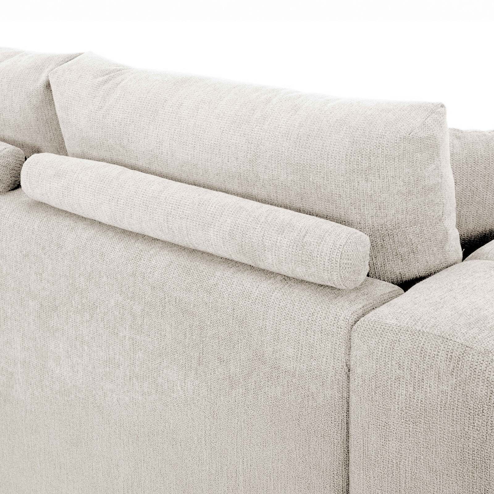 Sofá de 3 plazas de tela con cojines