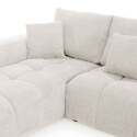 Sofá esquinero de 3 plazas de tela con chaise longue izquierda y cojines
