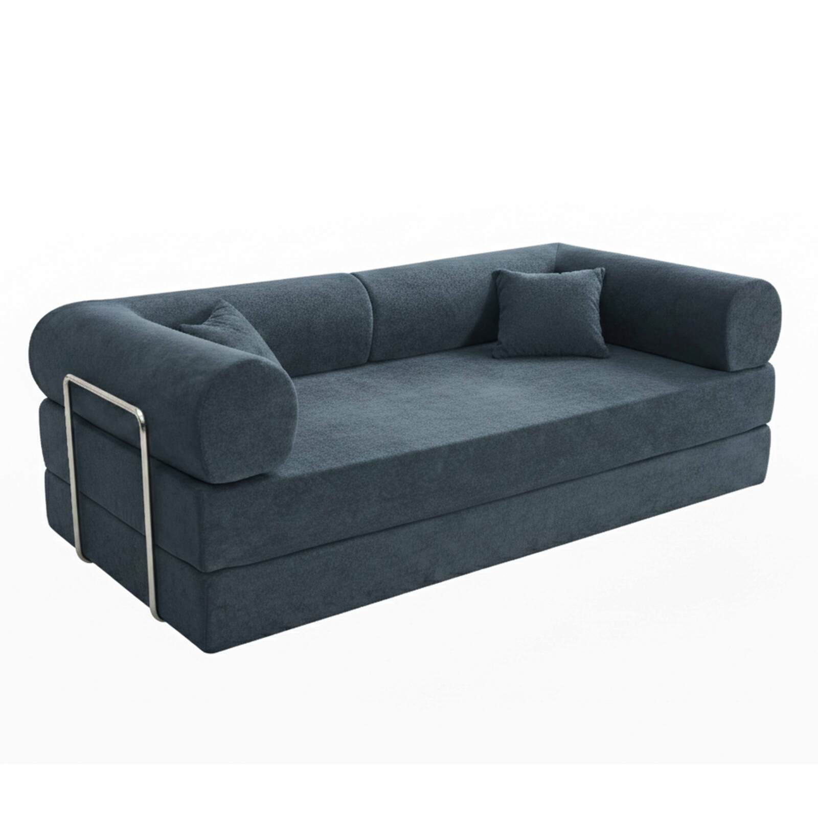 Sofá cama 2 plazas de tela con cojines