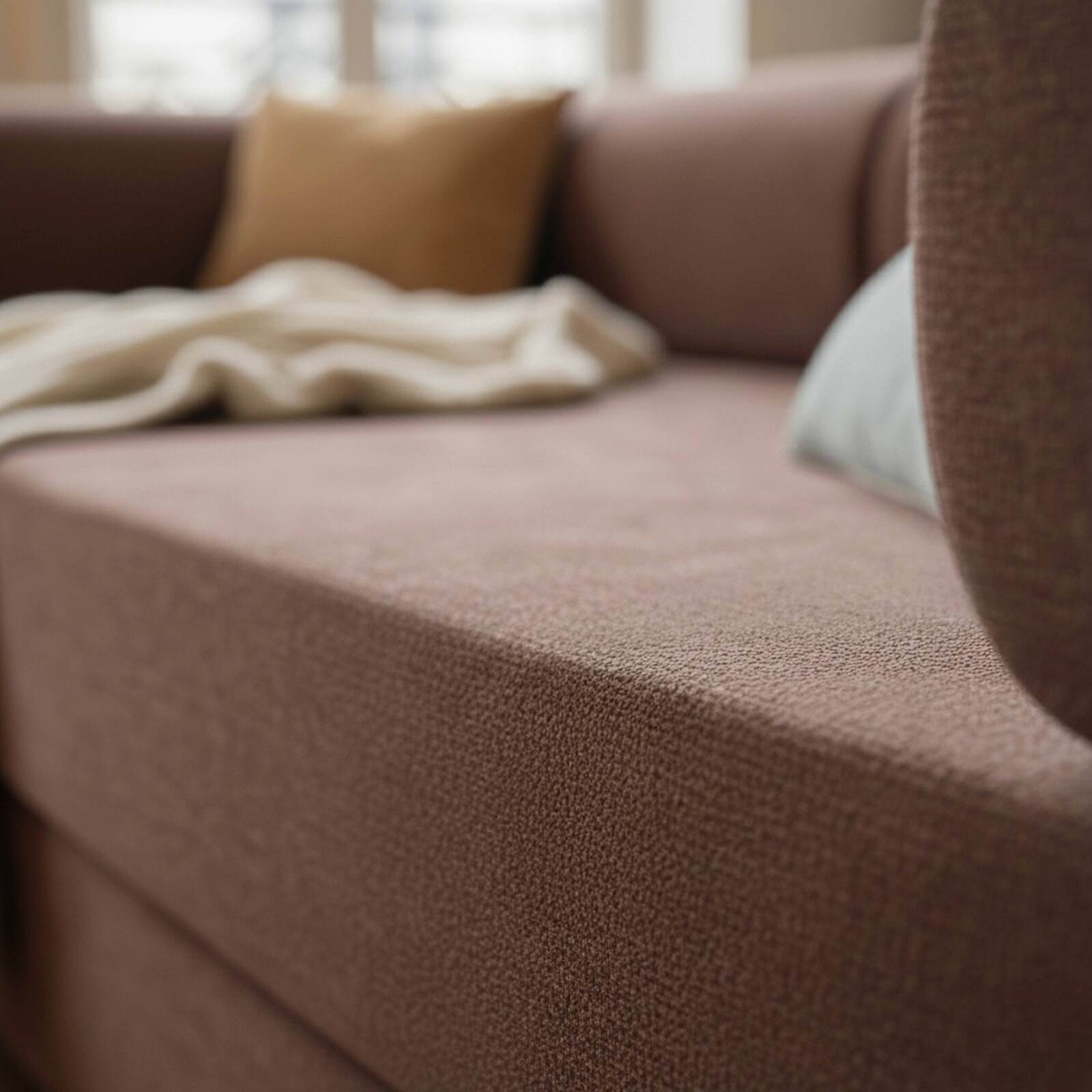 Sofá cama 2 plazas de tela con cojines