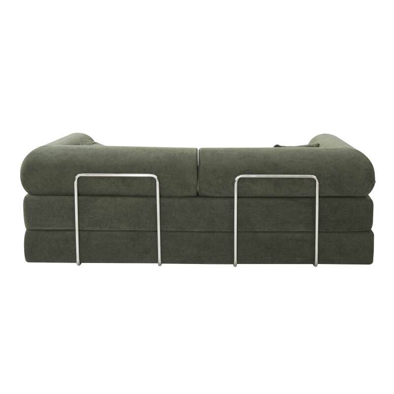 Sofá cama 2 plazas de tela con cojines (4/7)