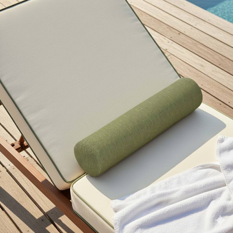 Tumbona de aluminio efecto madera reclinable 4 posiciones con cojín (2/6)