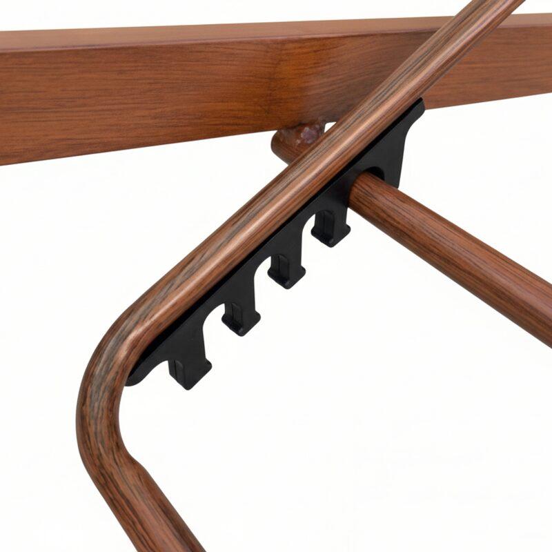 Tumbonas de aluminio efecto madera reclinables 4 posiciones con cojín - Lote de 2 (6/7)