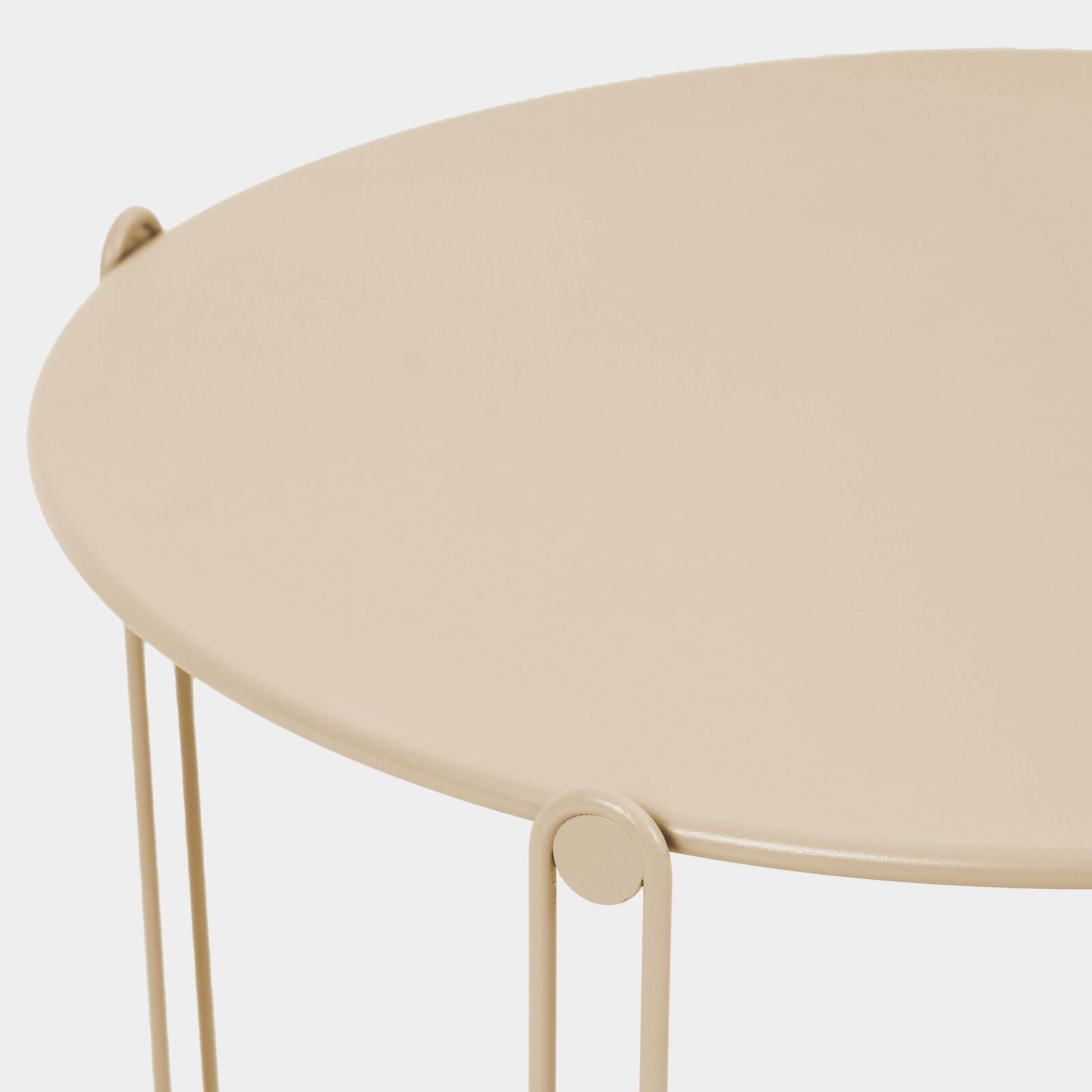 Mesas de centro nido de jardín redondas de metal Ø60x40 cm y Ø45x36 cm - Por 2