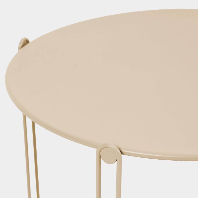 Mesas de centro nido de jardín redondas de metal Ø60x40 cm y Ø45x36 cm - Por 2 (2/4)