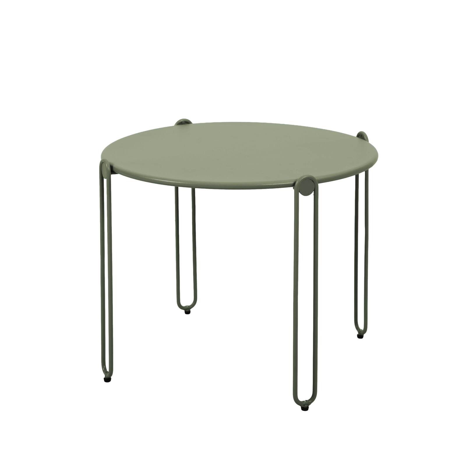 Mesas de centro nido de jardín redondas de metal Ø60x40 cm y Ø45x36 cm - Por 2