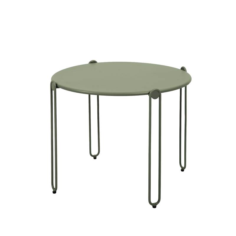 Mesas de centro nido de jardín redondas de metal Ø60x40 cm y Ø45x36 cm - Por 2