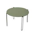 Mesas de centro nido de jardín redondas de metal Ø60x40 cm y Ø45x36 cm - Por 2