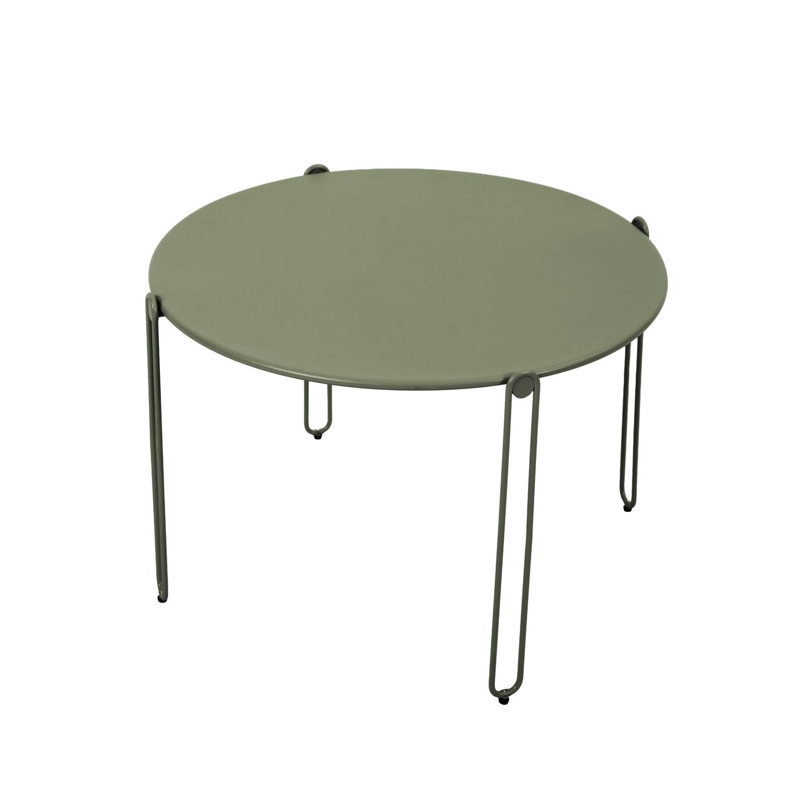 Mesas de centro nido de jardín redondas de metal Ø60x40 cm y Ø45x36 cm - Por 2