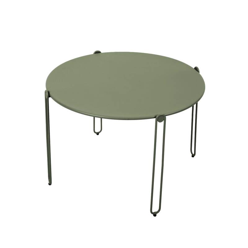 Mesas de centro nido de jardín redondas de metal Ø60x40 cm y Ø45x36 cm - Por 2 (2/3)