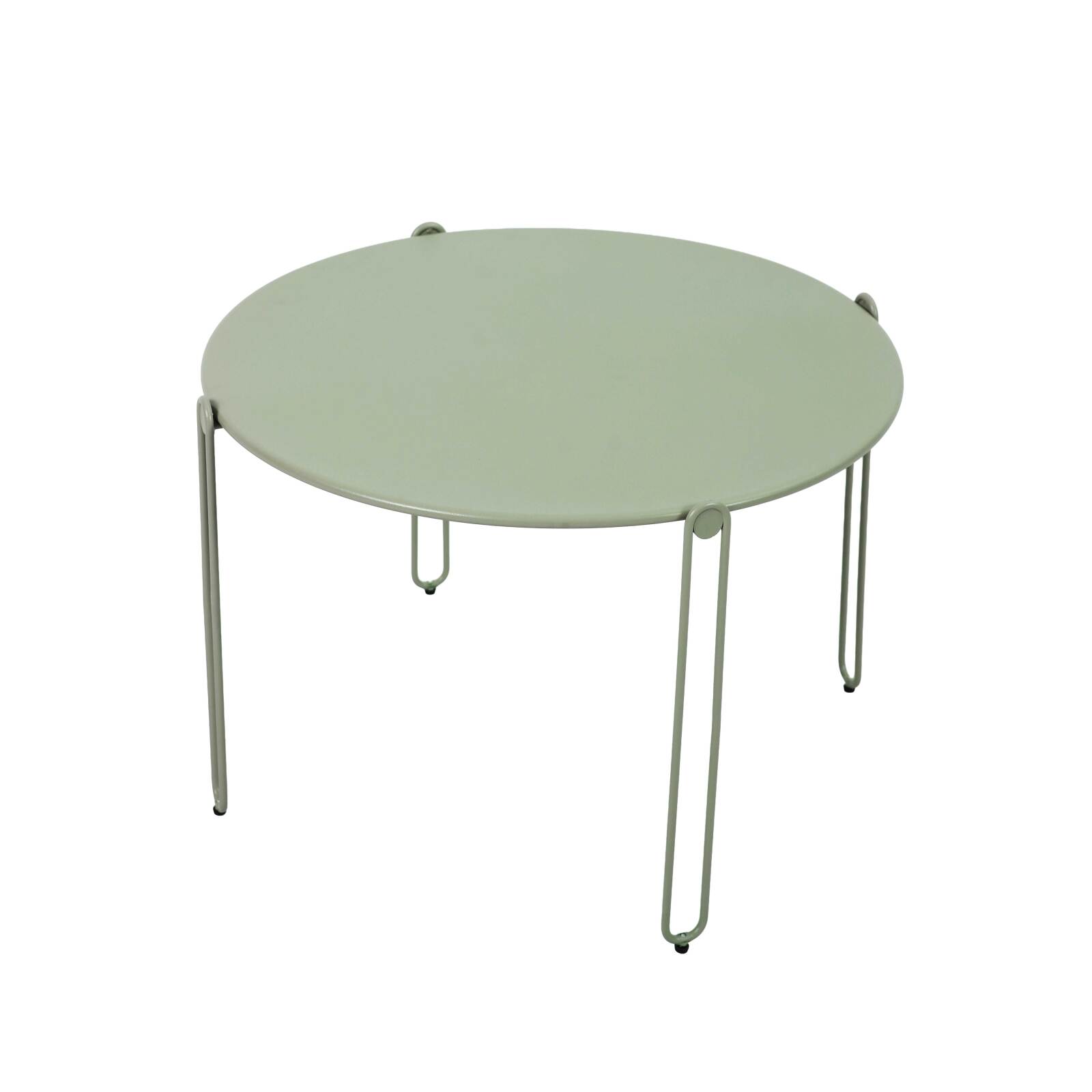 Mesas de centro nido de jardín redondas de metal Ø60x40 cm y Ø45x36 cm - Por 2