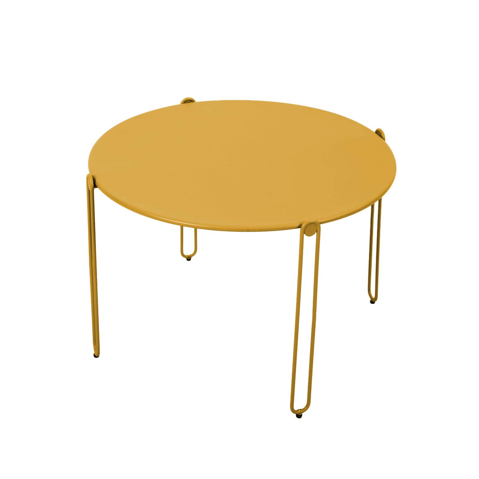 Mesas de centro nido de jardín redondas de metal Ø60x40 cm y Ø45x36 cm - Por 2