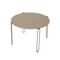 Mesas de centro nido de jardín redondas de metal Ø60x40 cm y Ø45x36 cm - Por 2