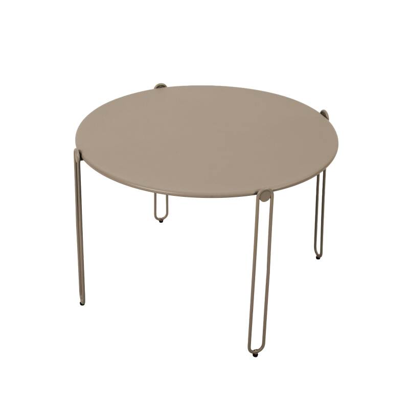 Mesas de centro nido de jardín redondas de metal Ø60x40 cm y Ø45x36 cm - Por 2 (3/4)