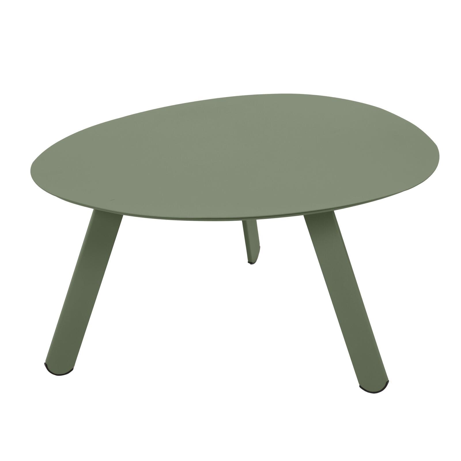 Mesas de centro nido de jardín redondas de metal Ø68x40 cm y Ø55x36 cm - Por 2