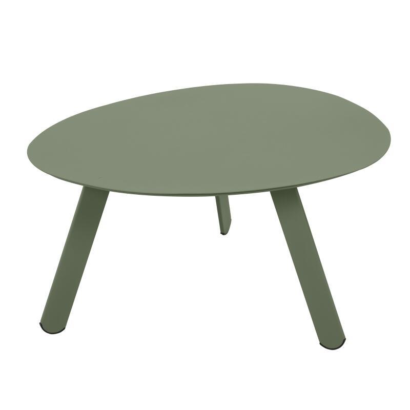 Mesas de centro nido de jardín redondas de metal Ø68x40 cm y Ø55x36 cm - Por 2 (4/6)