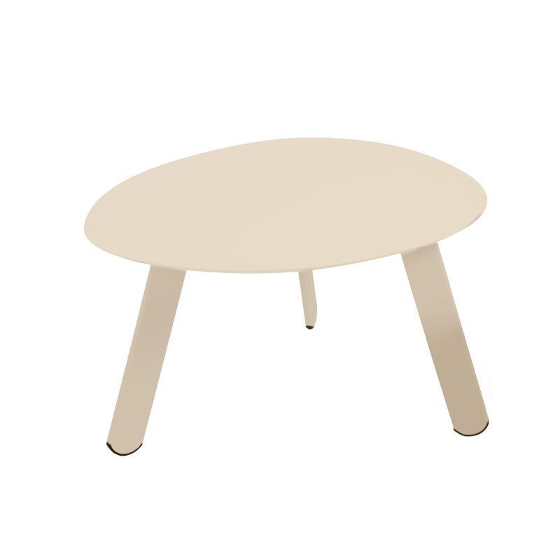 Mesas de centro nido de jardín redondas de metal Ø68x40 cm y Ø55x36 cm - Por 2 (5/7)