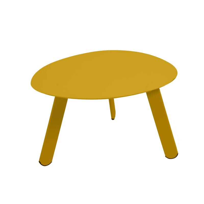 Mesas de centro nido de jardín redondas de metal Ø68x40 cm y Ø55x36 cm - Por 2 (5/7)