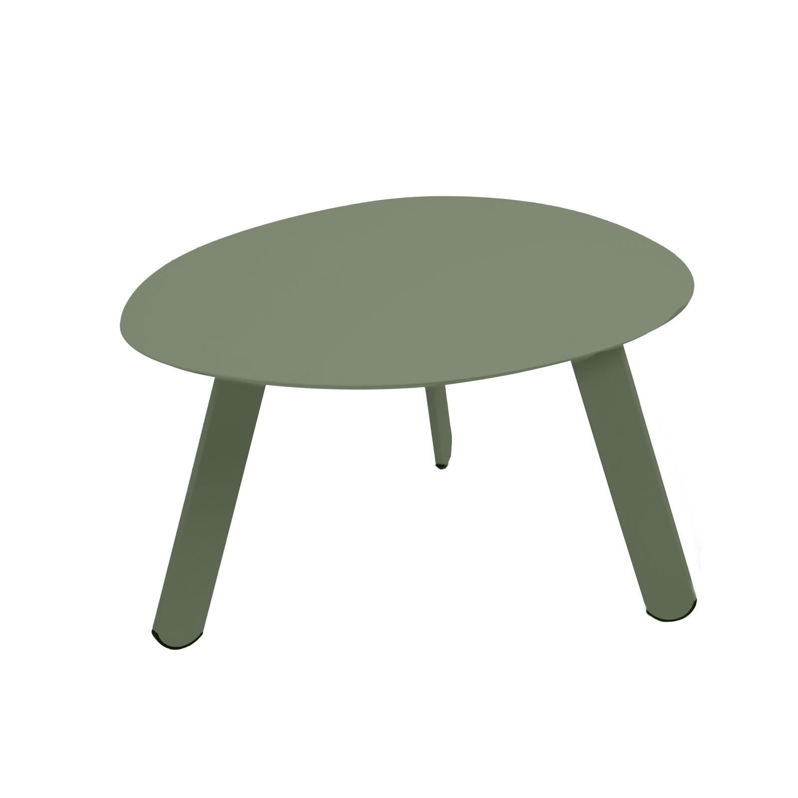 Mesas de centro nido de jardín redondas de metal Ø68x40 cm y Ø55x36 cm - Por 2