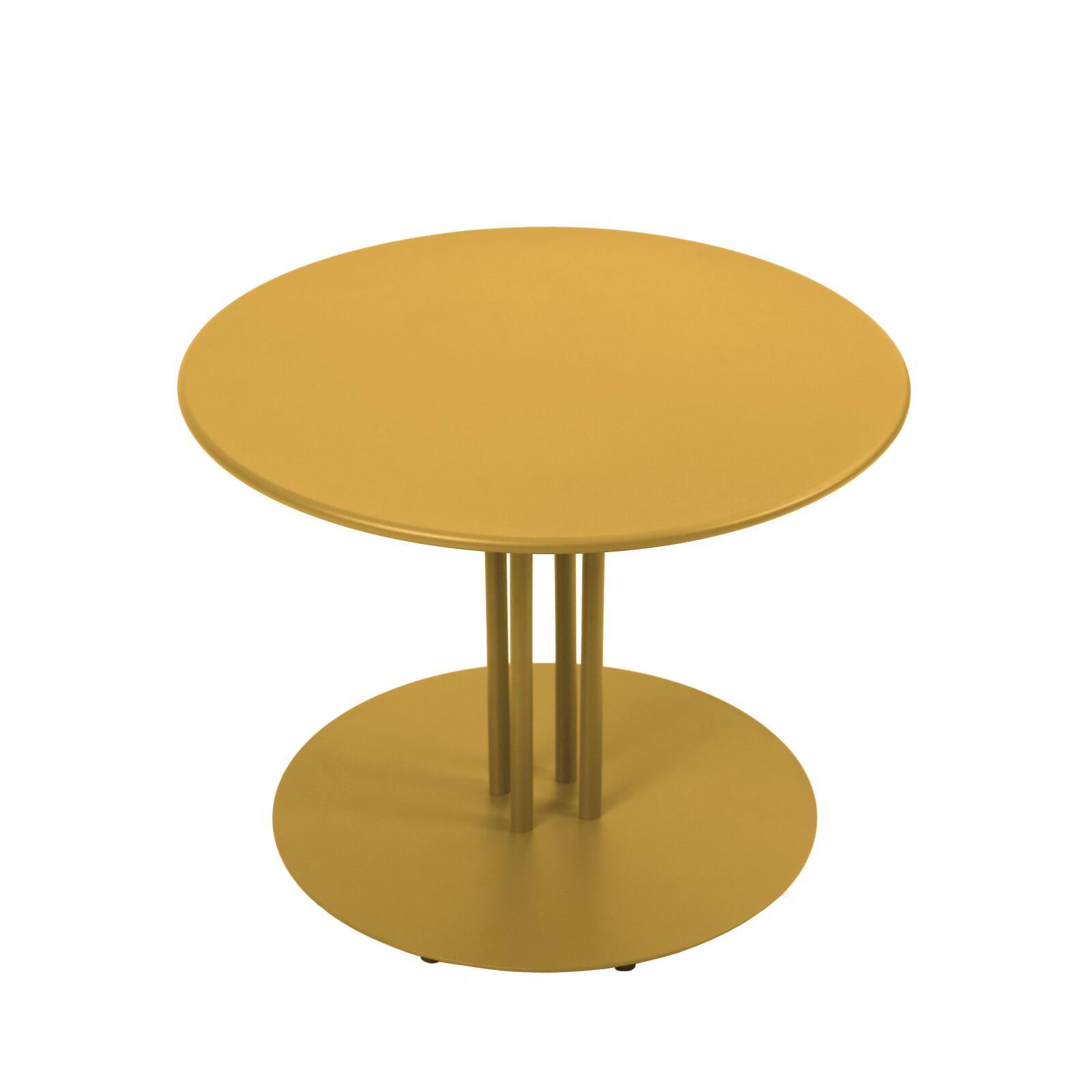 Mesa de centro de jardín redonda de metal Ø50x38 cm