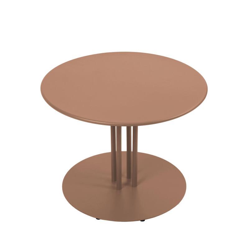 Mesa de centro de jardín redonda de metal Ø50x38 cm (3/4)