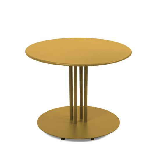 Mesa de centro de jardín redonda de metal Ø50x38 cm | Oviala
