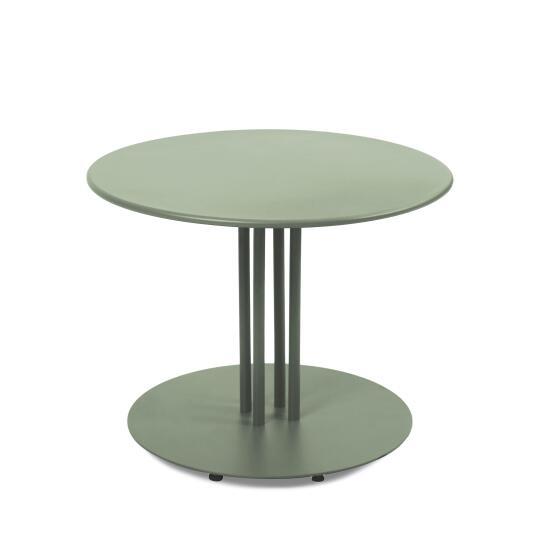 Mesa de centro de jardín redonda de metal Ø50x38 cm | Oviala