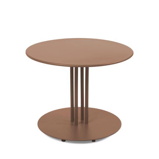 Mesa de centro de jardín redonda de metal Ø50x38 cm | Oviala