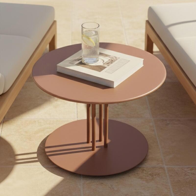 Mesa de centro de jardín redonda de metal Ø50x38 cm (2/4)