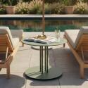 Mesa de centro de jardín redonda de metal Ø50x38 cm - Lifestyle