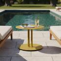 Mesa de centro de jardín redonda de metal Ø50x38 cm - Lifestyle
