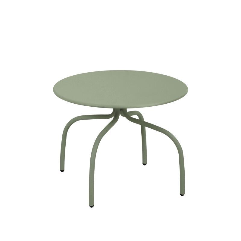 Mesas de centro nido de jardín redondas de metal Ø60x40 cm y Ø40x36 cm - Por 2 (4/6)