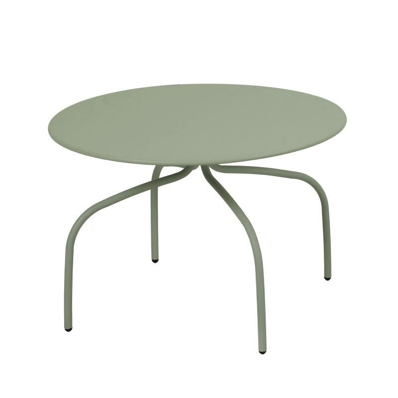 Mesas de centro nido de jardín redondas de metal Ø60x40 cm y Ø40x36 cm - Por 2 (3/6)