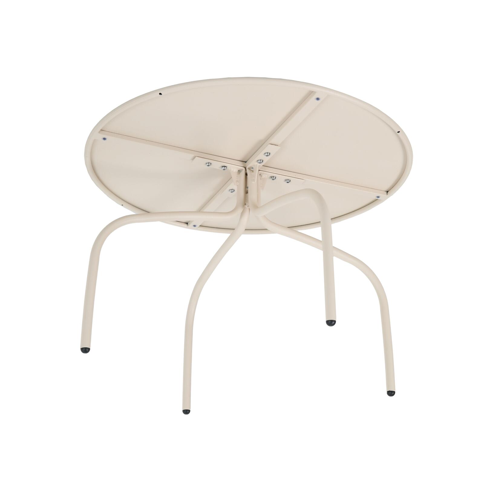 Mesas de centro nido de jardín redondas de metal Ø60x40 cm y Ø40x36 cm - Por 2