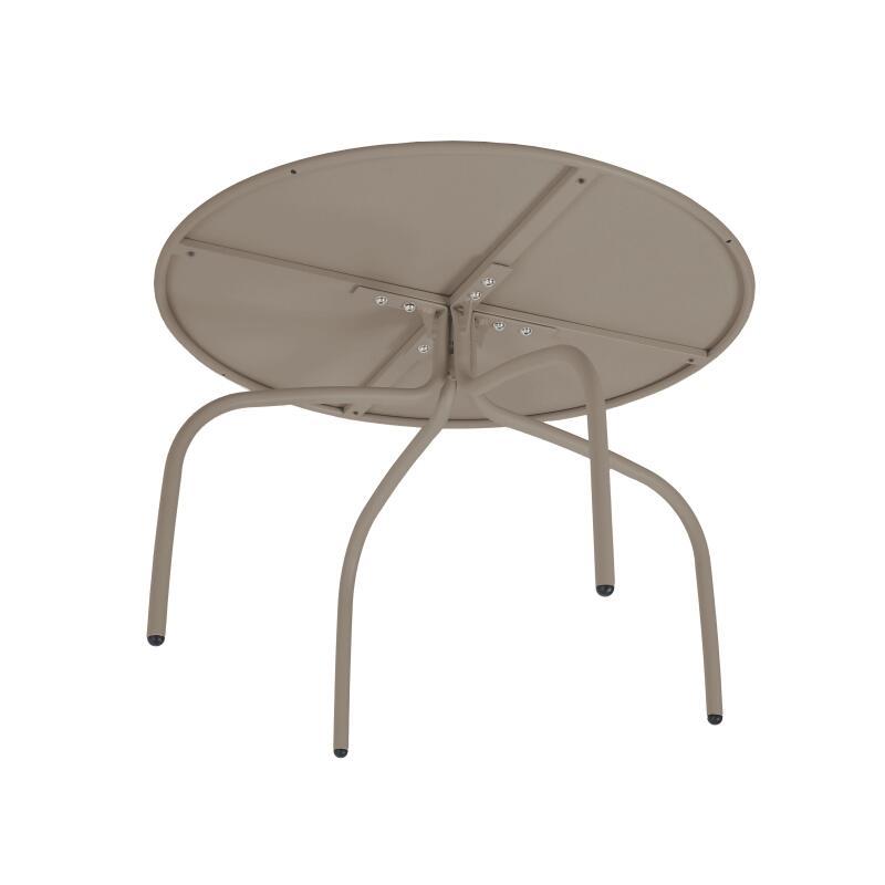 Mesas de centro nido de jardín redondas de metal Ø60x40 cm y Ø40x36 cm - Por 2 (4/5)
