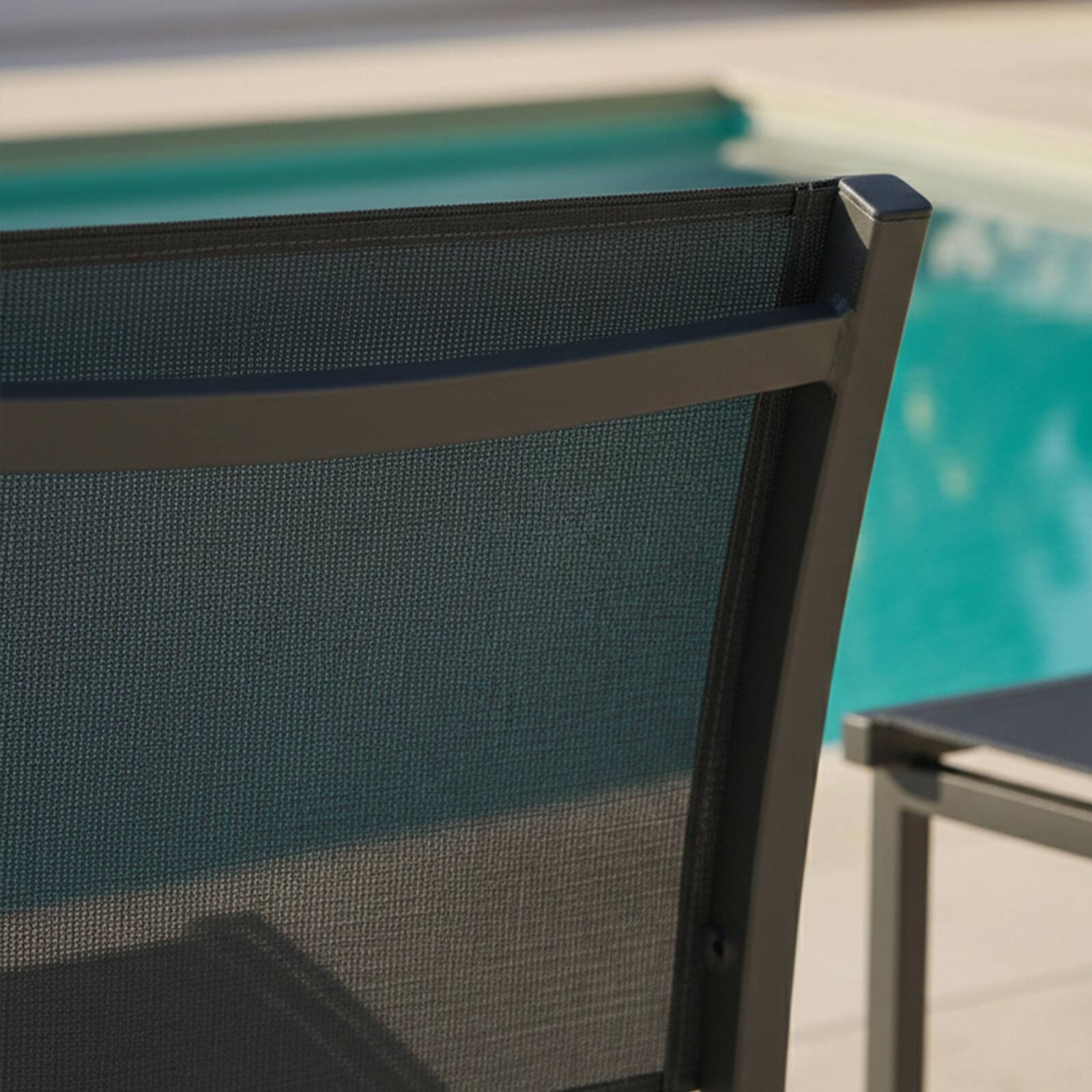 Silla de jardín de aluminio y textileno