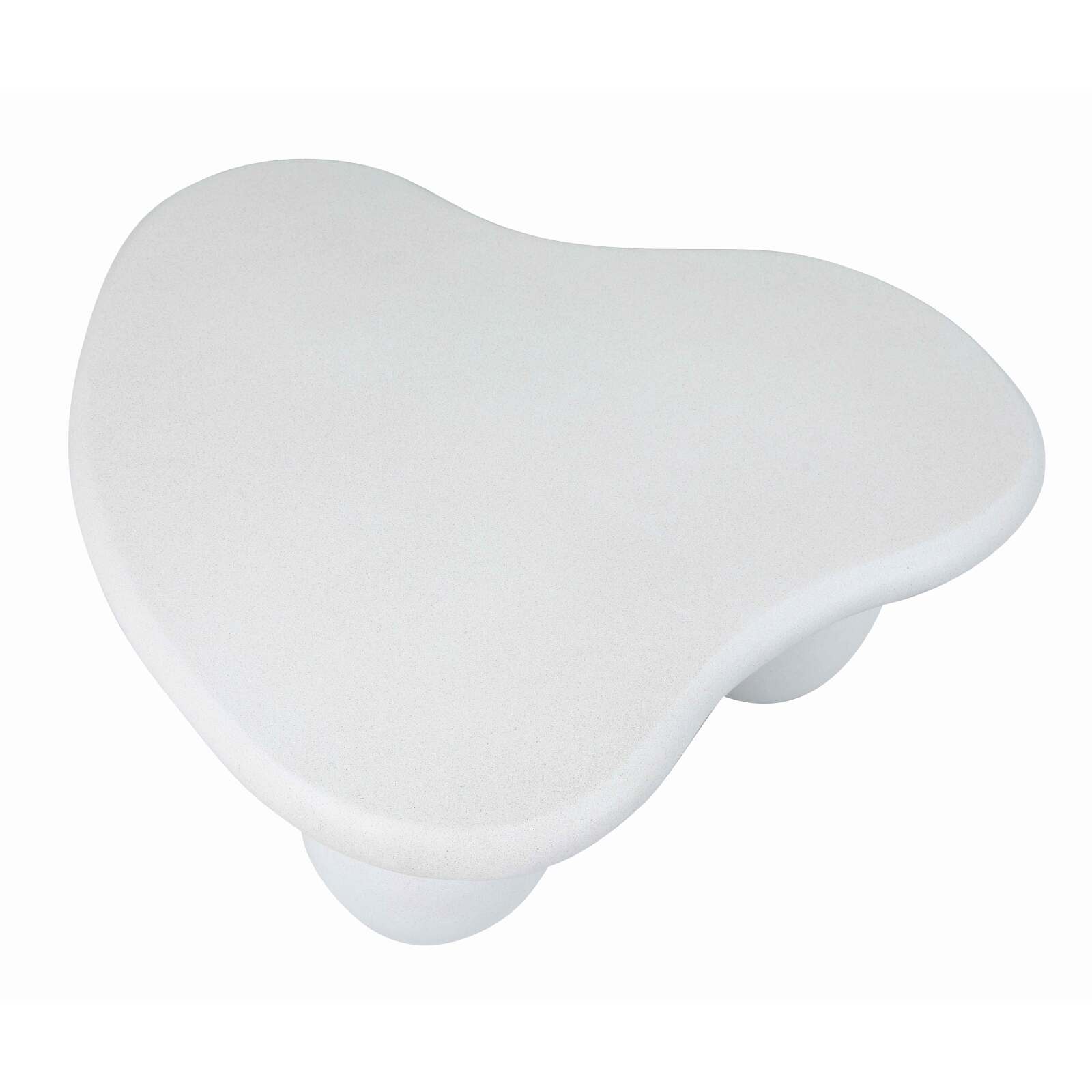 Mesa de centro de jardín de diseño con forma orgánica efecto hormigón liso 80x80x40 cm