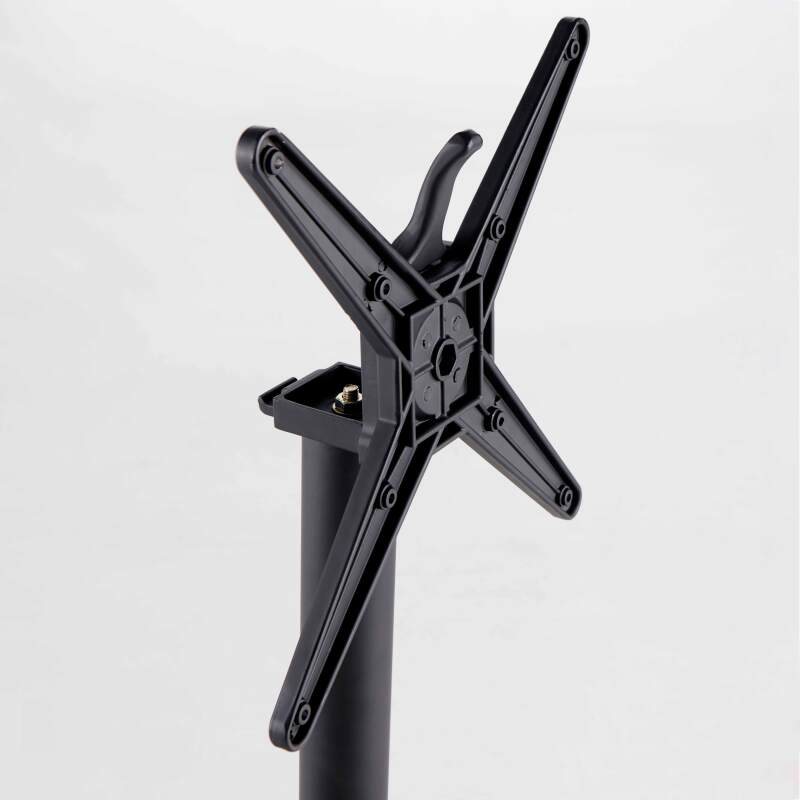 Mesa de jardín bistró redonda reclinable de aluminio negro y HPL 4 personas Ø60 cm (7/8)