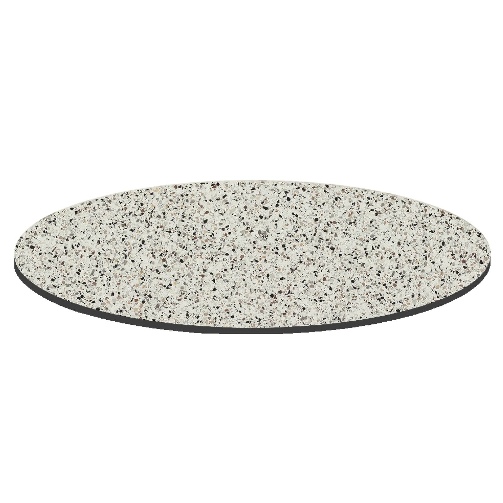 Mesa de jardín bistró redonda reclinable de aluminio negro y HPL 4 personas Ø60 cm