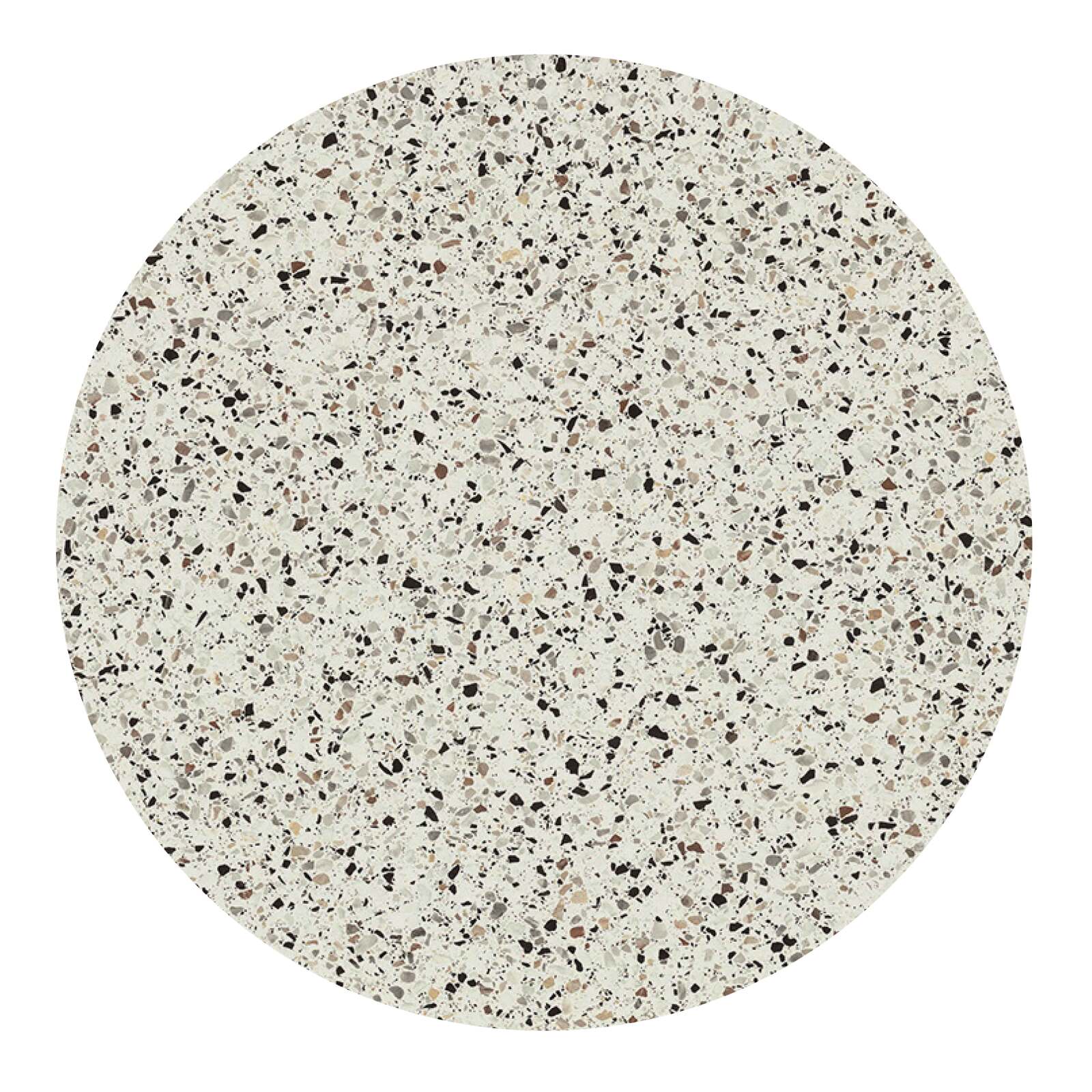 Mesa de jardín bistró redonda reclinable de aluminio negro y HPL 4 personas Ø60 cm