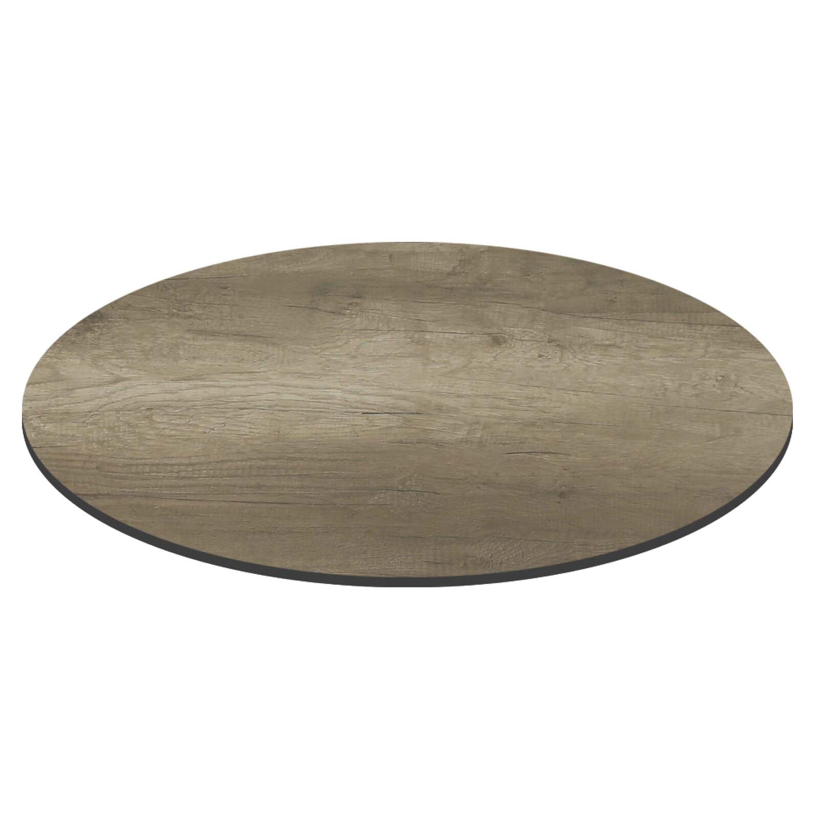 Mesa de jardín bistró redonda reclinable de aluminio negro y HPL 4 personas Ø60 cm