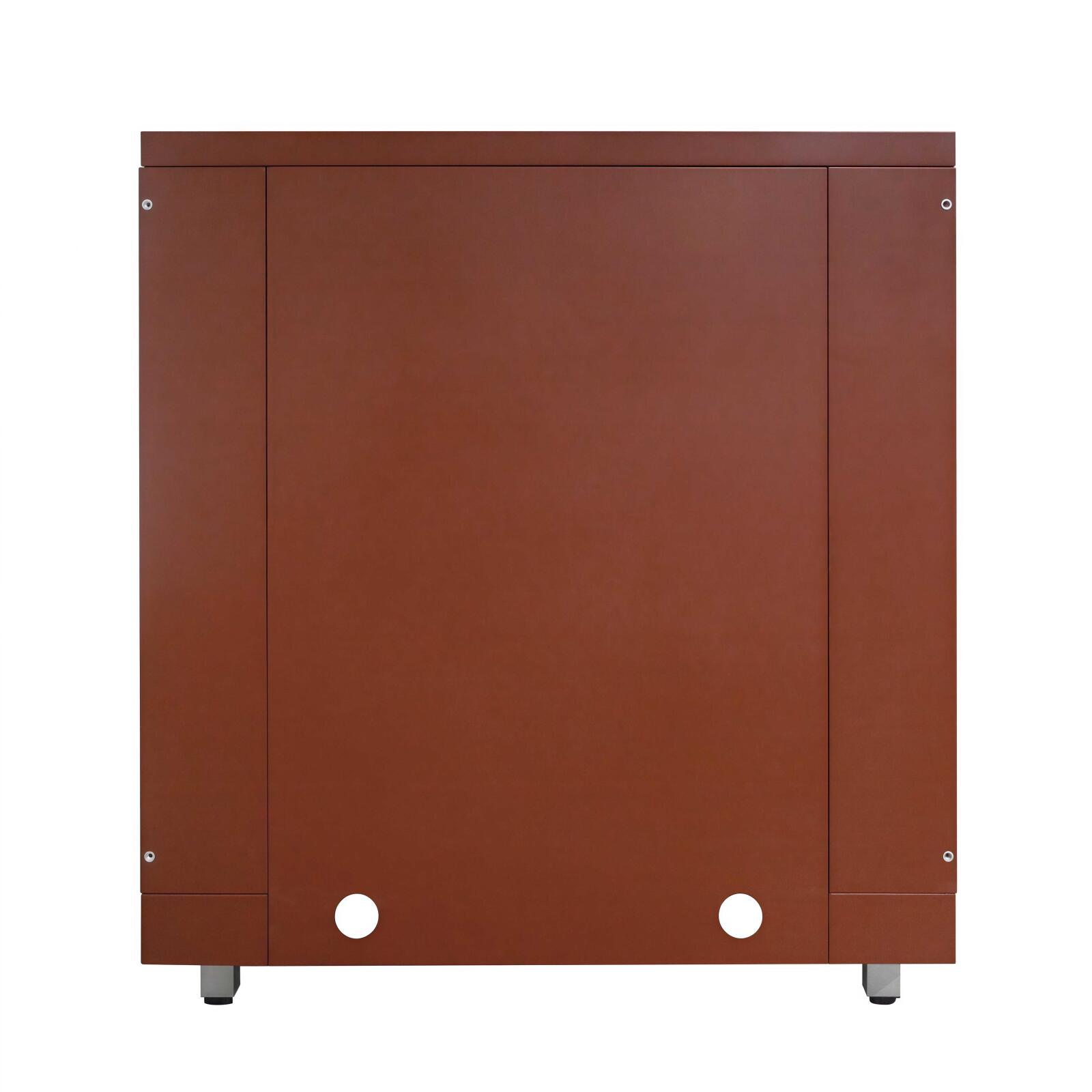 Mueble de cocina de exterior con módulo de almacenamiento y área de trabajo